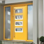 Yellow contemporary composite door