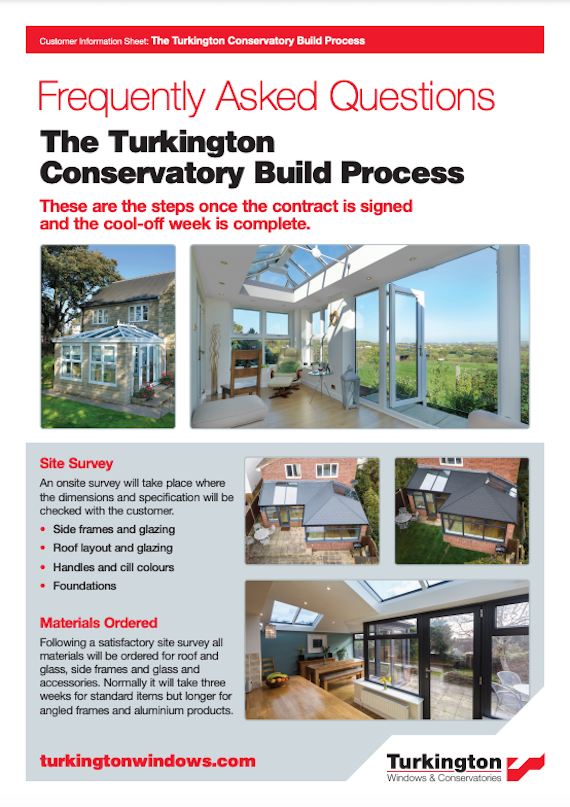 FAQ build process conservatories brochure cover